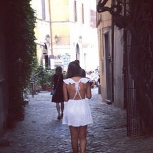 White gauze sundress. Size XS